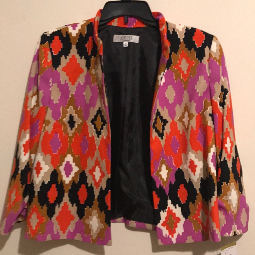 Kasper Separates Open-Front Soft Blazer